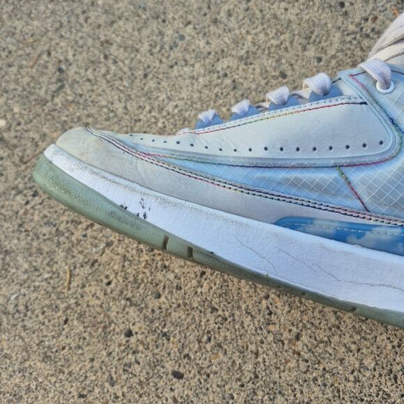 Air Jordan 2 J Balvin Retro Mens 10 Blue Sneakers Shoes 2022 DQ7691-419 - Picture 15 of 16